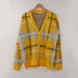 2017 mùa thu và mùa đông new EYEYE vàng tím dày dòng áo len kẻ sọc đan cardigan sinh viên vài mô hình áo áo khoác len cardigan Cardigan