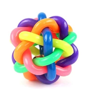 Pet cung cấp màu sắc chuông dệt bảy quả bóng đồ chơi cắn mèo chó cắn bóng mol mol cung cấp đặc biệt