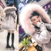 2018 mới chống mùa Hàn Quốc phiên bản của eo trắng dày mỏng phần dài màu lông lớn cổ áo xuống áo khoác của phụ nữ triều