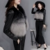 2017 phụ nữ mới của mùa đông trang trí ngắn đầu máy lông thú áo khoác dày nữ khâu da giảm béo ngắn