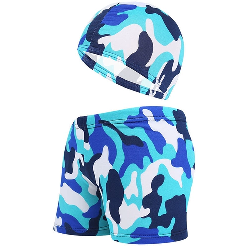 Детские штаны для мальчиков, плавательная шапочка, комфортный быстросохнущий комплект, купальник для плавания, подходит для подростков