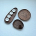 Đen walnut tấm gỗ Nhật Bản trái cây bằng gỗ tấm sáng tạo vòng tấm gỗ snack trà điểm món tráng miệng tấm nguyên tấm gỗ