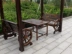 Chống ăn mòn nhà gỗ gazebo nhà máy trực tiếp nho khung rắn gỗ vườn nho khung hoa đứng đồ gỗ ngoài trời vườn bảng và ghế bàn ghế ngồi ban công Bàn ghế ngoài trời / sân