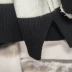 Đường trắng tăng 18 áo len cao cổ sọc ngang và ngang cho nam và nữ thả lỏng phiên bản Hàn Quốc hoang dã của áo len mùa thu và mùa đông áo gile len cho nam Hàng dệt kim