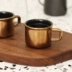 Sáng tạo Ý tách cà phê espresso đầu kim loại tráng men gốm sáng cốc cốc trà nhiều màu miễn phí vận chuyển - Cà phê
