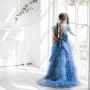 Trẻ em công chúa ăn mặc cô gái catwalk mô hình máy chủ lưu trữ trang phục piano cao cấp tùy chỉnh phần trước kéo dài - Váy trẻ em váy đầm trẻ em 13 tuổi