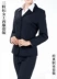 Phù hợp với phụ nữ phù hợp với màu xanh hải quân phù hợp với hai hoặc ba nút để làm việc kinh doanh áo sơ mi đen ba mảnh