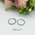 Nhẫn chữ bạc sterling tùy chỉnh Cặp đôi bóng loáng trên nhẫn nam và nữ sinh viên một cặp Nhật Bản và Hàn Quốc đơn giản và hào phóng có thể điều chỉnh