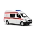 Mô phỏng 120 xe cứu thương hợp kim mô hình đồ chơi bệnh viện xe cứu thương mô hình trẻ em đồ chơi kéo xe lại - Chế độ tĩnh mô hình xe container Chế độ tĩnh