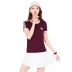 Quần áo tennis thể thao phù hợp với nữ mùa hè váy cầu lông quần set hai chiếc váy ngắn tay cỡ lớn thời trang mua - Trang phục thể thao Trang phục thể thao