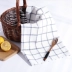 Đơn giản Nhật Bản kẻ sọc màu xanh và trắng sọc khăn ăn cotton linen mat bảng vải nhà vải che bảng vải Phương Tây