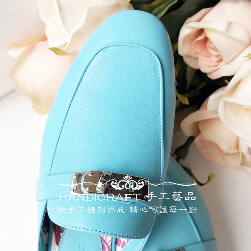 H Семейство Келли Бакл Полу -Слипперс Свифт Свифт Пинпу Мюллер обувь черный чистый белый золотисто -коричневый макарон синий