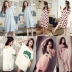 Hàn quốc phiên bản của nightdress nữ tính khí giản dị xu hướng thời trang đồ ngủ phụ nữ có thể mặc sinh viên cô gái ăn mặc nhà dịch vụ Bên ngoài ăn mặc
