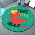 Ở Meng nhỏ dễ thương phim hoạt hình khủng long căn phòng hình tròn tấm thảm bàn máy tính ghế trẻ em bên cạnh giỏ giường chiếu lều nhỏ - Thảm thảm đồ chơi cho bé Thảm