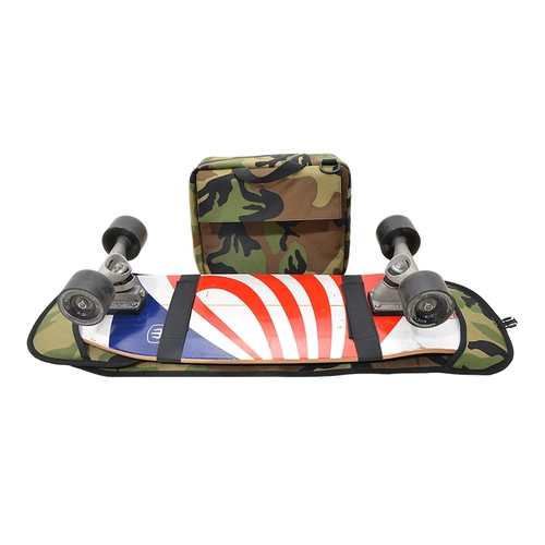 Камуфляжный скейтборд с двумя изогнутыми концами на одно плечо, электрический рюкзак