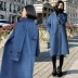 Len len smoky indigo coat nữ chic phần dài mùa đông phụ nữ Hàn Quốc của dày len áo khoác nữ mùa đông quần áo áo hoodie nữ cute Trung bình và dài Coat