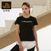 Pháp Pelliot và thể thao t-shirt nam giới và phụ nữ ngắn tay new slim vòng cổ chạy T-Shirt quần áo thể dục nhanh chóng làm khô quần áo Áo phông thể thao