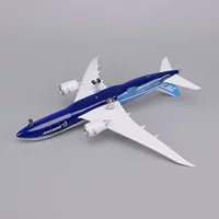 Với đèn LED nguyên mẫu máy bay chở khách Boeing 787 lắp ráp mô hình máy bay với bánh xe trang trí mô phỏng tĩnh 43cm mô hình nhân vật