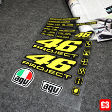 Уход за мотоциклом 罗西反光贴 46号头盔贴花 改装装饰防水车贴