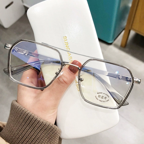 Ретро -миопия очки мужской прилив Чен Чэт Вейтинг Анти -Блу -Рэй -Женский Двойной Луч может соответствовать цветовой каркасе зеркала глазного каркаса