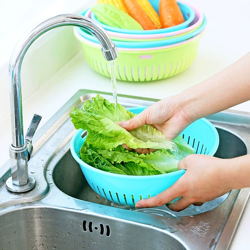 Круглый полый крупный и маленький овощной корзина овощной столочный сито кухонное сгущенное для хранения корзины для бассейна бассейн для умывания корзины