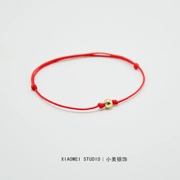 Phiên bản tiếng Hàn của túi 14k rất đơn giản, vàng chuyển hạt đỏ dây đeo vòng chân nữ tốt đẹp vòng tay học sinh nhỏ chân dây thừng tay màu đen