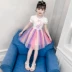Váy bé gái sườn xám đầm mùa hè Hanfu kiểu Trung Quốc bé gái váy công chúa nước ngoài 2019 đầm mới cho trẻ em - Váy váy đầm thu đông bé gái Váy