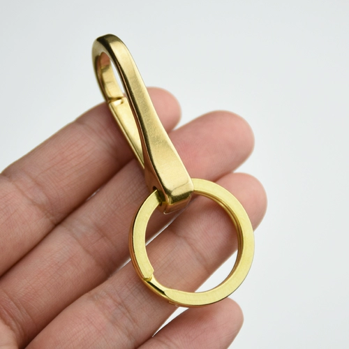 Брелок, латунные аксессуары, кожаная подвеска ручной работы, простой и элегантный дизайн