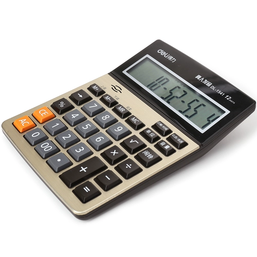 Deli 1541a Voice Calculator большой экран живой настольный настольный тип рабочего стола