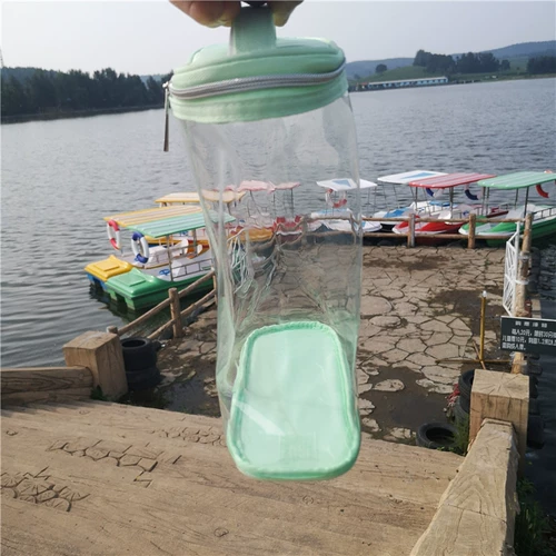 Зеленая портативная вместительная и большая система хранения с молнией, косметичка