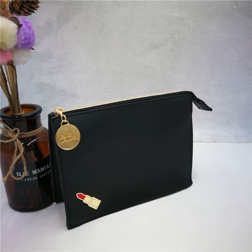 Ретро черная металлическая помада, портативная сумка-органайзер