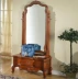 Gương gỗ rắn gương dài toàn bộ Gương trang điểm phòng ngủ Gương lưu trữ gương Mỹ lắp gương sàn nhà - Gương Gương