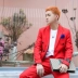 POP nam 2019 xuân mới tóc stylist cá tính phù hợp với thủy triều nam đỏ phù hợp với đôi vú - Suit phù hợp