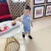 Nhà đặc biệt phiên bản Hàn Quốc mùa hè mới hoa nhỏ cô gái quần short phù hợp với băng xanh cậu bé sinh nhật váy phù hợp với thủy triều - Váy trẻ em