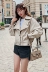 Áo khoác nữ mùa xuân và mùa thu mới 2019 Phiên bản Hàn Quốc của quần áo mỏng đầu máy ngắn đoạn hoang dã Áo khoác da PU rộng giản dị - Quần áo da áo khoác da thật Quần áo da