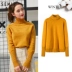 Senma Enterprise Store Wool Sweater Women 2018 Winter New Black Turtleneck Sweater Jacket Sweet Girl phiên bản Hàn Quốc