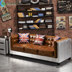 gió công nghiệp châu Âu và Mỹ làm ghế sofa khách sạn sofa thanh sang trọng da nhôm ghế sofa da retro cũ cá tính sáng tạo nhẹ - Ghế sô pha sofa giường cao cấp Ghế sô pha