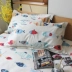 Mùa hè đơn giường đôi đơn vải cũ vải thô vải cotton mat đơn 1.2 1.5 giường 1.8 giường thảm nhung trải giường Khăn trải giường