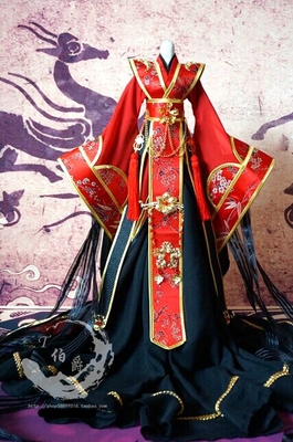 taobao agent Three -point uncle BJD doll costume red Yu ancient style wedding dress SD dragon soul doll clothes