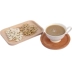Khay nhỏ hình chữ nhật bộ đồ ăn bằng gỗ gỗ rắn trà gỗ cup cup món ăn khay nước bằng gỗ Nhật Bản hộ gia đình tấm gỗ đũa gỗ mun Tấm