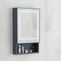 Tùy 
            chỉnh tùy chỉnh tủ gương nhôm không gian không lỗ thông minh căn hộ nhỏ 40 tủ lưu trữ phòng tắm nhà vệ sinh có đèn tủ treo tường gương khung gỗ phòng khách