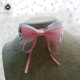 Розовая галстук-бабочка, милый аксессуар, ювелирное украшение, регулируемый чокер с бантиком