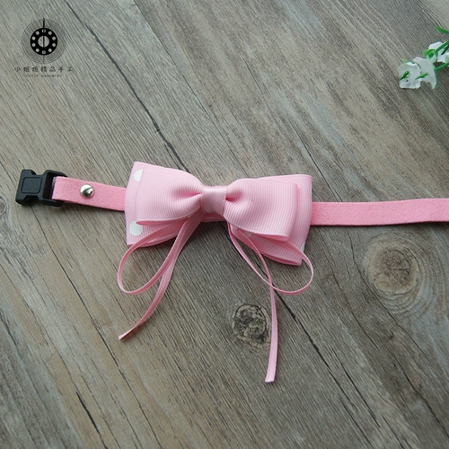 Розовая галстук-бабочка, милый аксессуар, ювелирное украшение, регулируемый чокер с бантиком