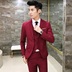 Bộ đồ vest nam ba mảnh công sở chuyên nghiệp quần tây nam Suit phù hợp