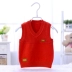 Áo len cho bé mùa xuân và mùa thu len nam bé mặc 0-1-2-3 tuổi bé gái bằng vải cotton đan vest trẻ em