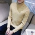 Mùa đông Hàn Quốc phiên bản của người đàn ông chặt chẽ của cao cổ áo dài cổ áo đan áo len thanh niên mùa thu và mùa đông dài cổ dài dưới áo len áo len cardigan nam Áo len cổ tròn