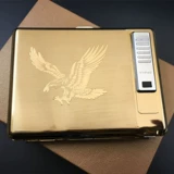 Металлический портсигар из нержавеющей стали с usb-зарядкой, ветрозащитная ультратонкая электронная зажигалка