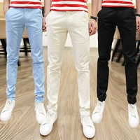 Mùa hè quần âu nam tự trồng chân cotton tải về Hàn Quốc phiên bản của các xu hướng thanh niên của hoang dã siêu mỏng quần dài quần short nam kaki