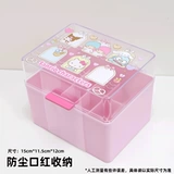 Miniso, sanrio, пылезащитная система хранения, ватные диски, помада, ткань