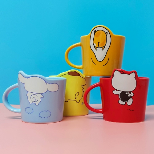Miniso Mingyin Youpin Sanrio Series Jade Guidou Ceramics Cup Macau Пара Кубка воды Симпатичный мультфильм
